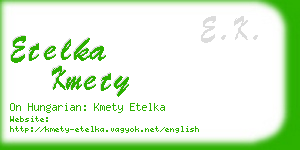 etelka kmety business card